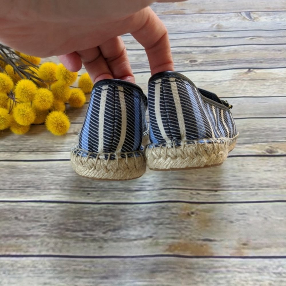 New Talbots Ivy Striped Espadrille Tassel Loafers - Picture 7 of 16